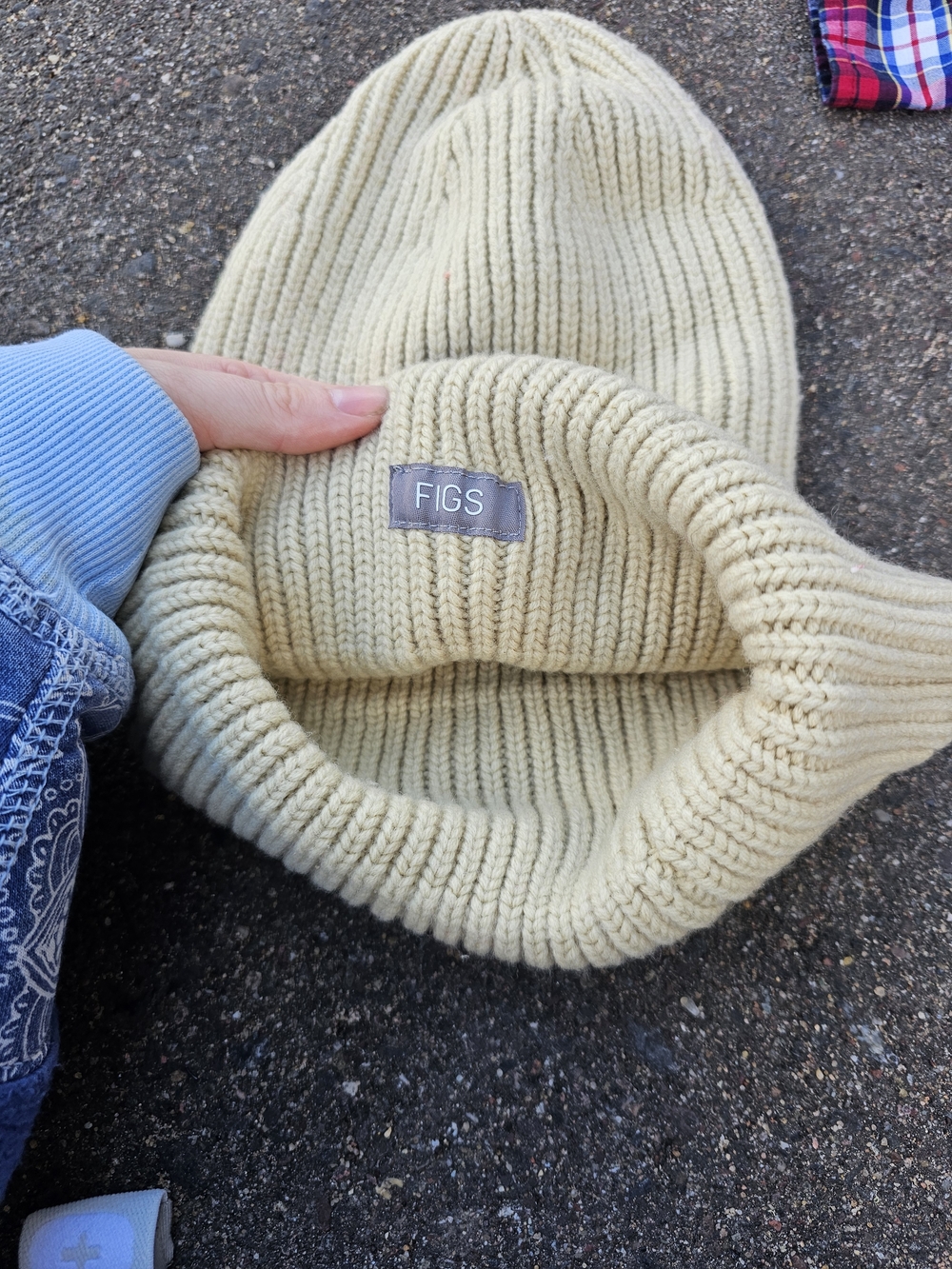 Figs Ribbed Fold-Over Beanie - Picture 3 of 4